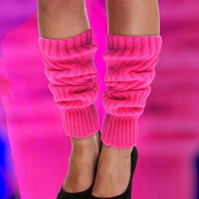 Fancy dress pink neon leg warmers