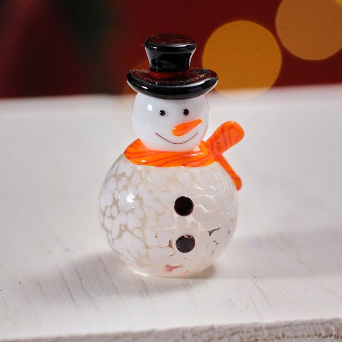 glass snowman