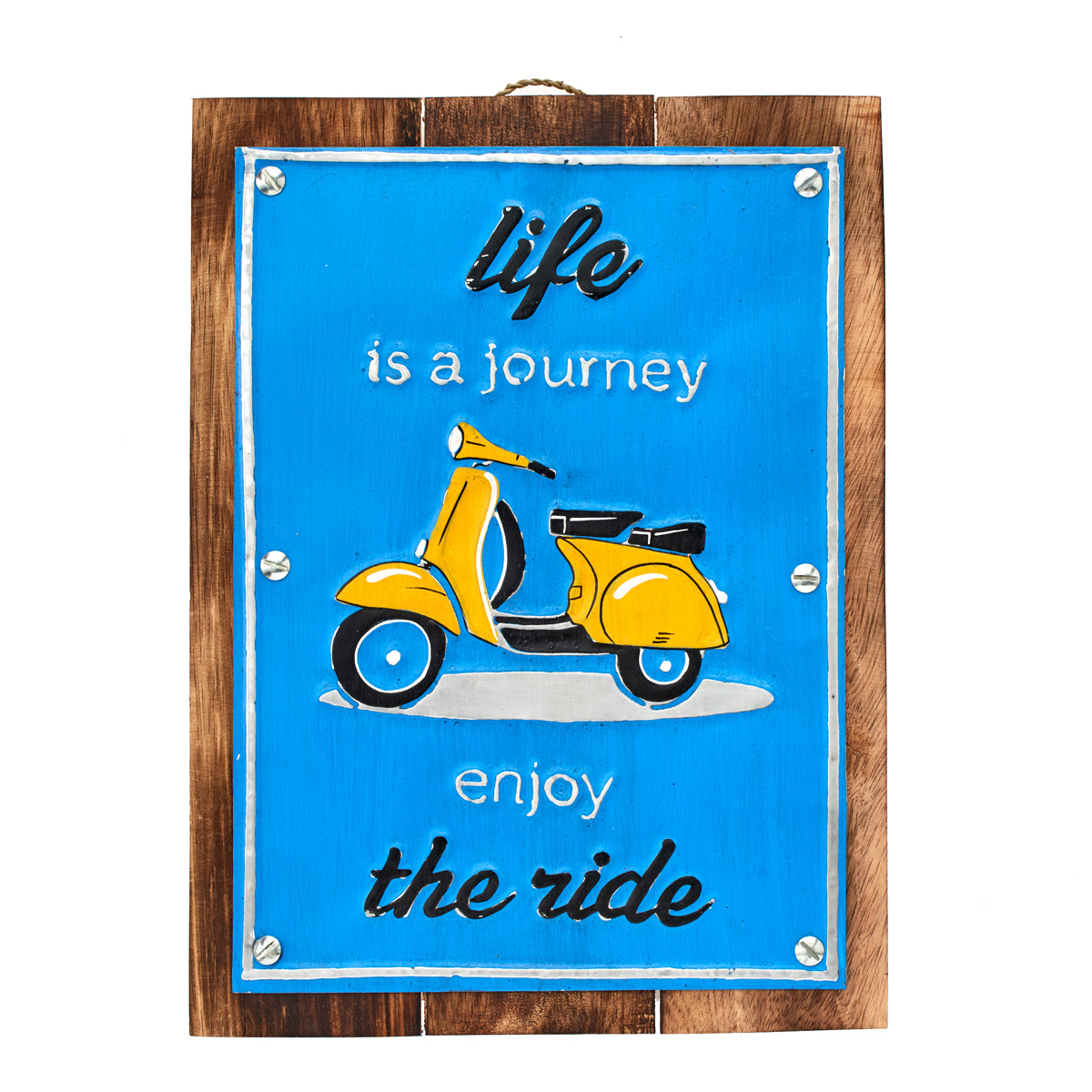 Embossed Metal Scooter Wall Art