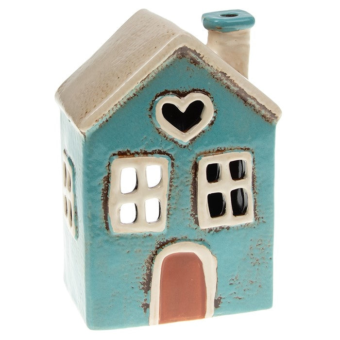 Ceramic tea light village pottery