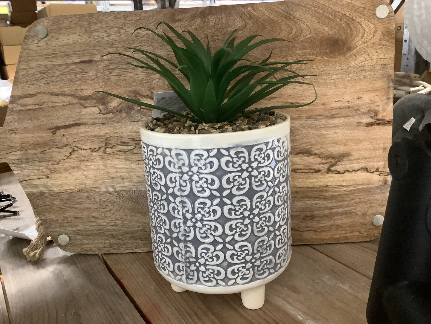 Serenity pot with plant
