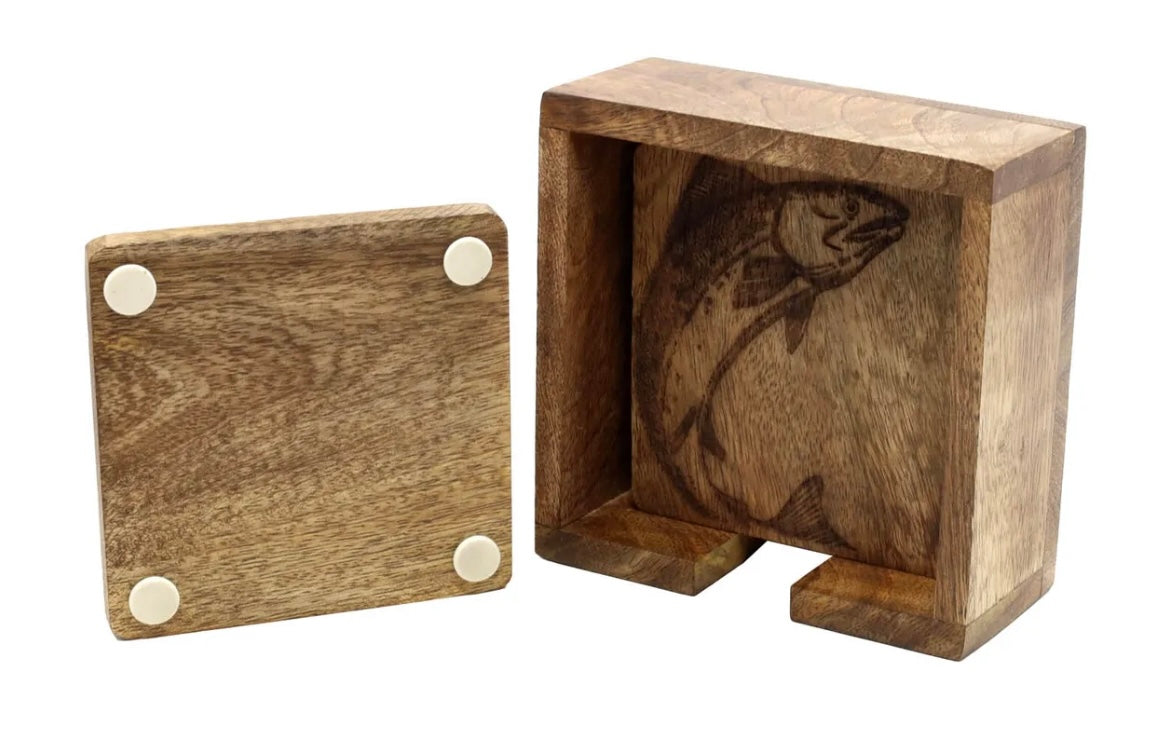 S/4 Salmon Design Coasters