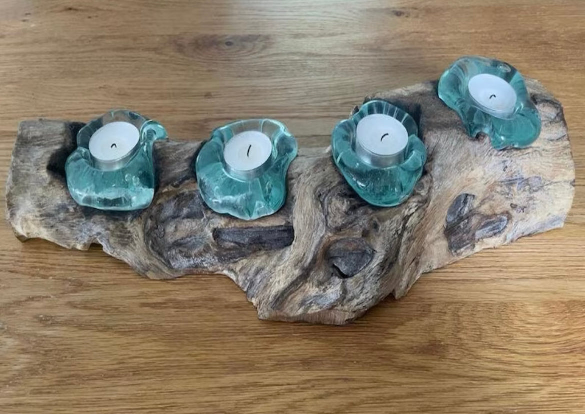 Molten Glass 4 T-Light Holder