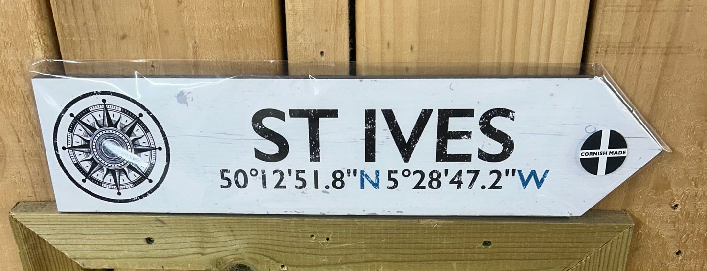 St Ives Coordinates Sign