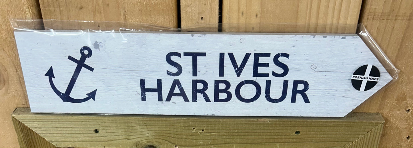 St Ives Harbour Sign