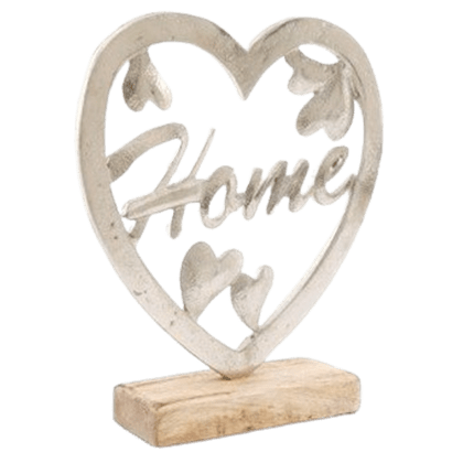 Wooden block home heart