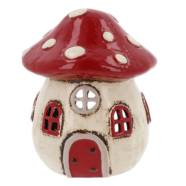 Red toadstool house