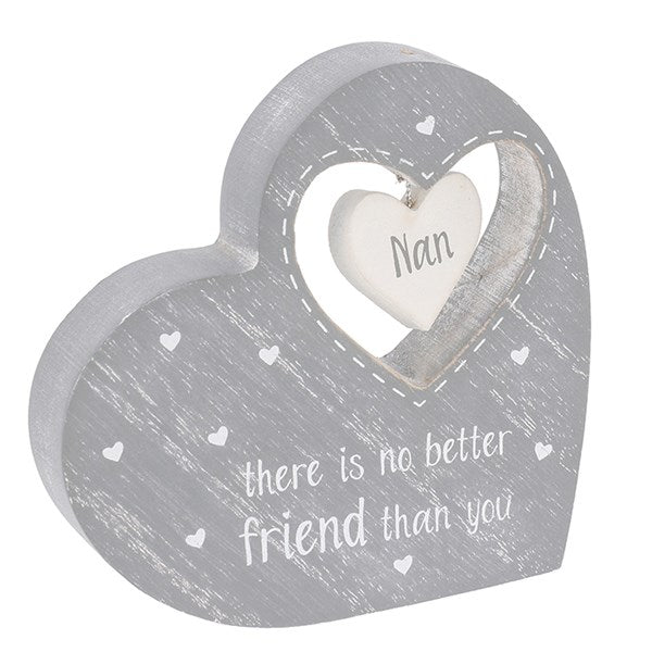 Nan standing heart to heart