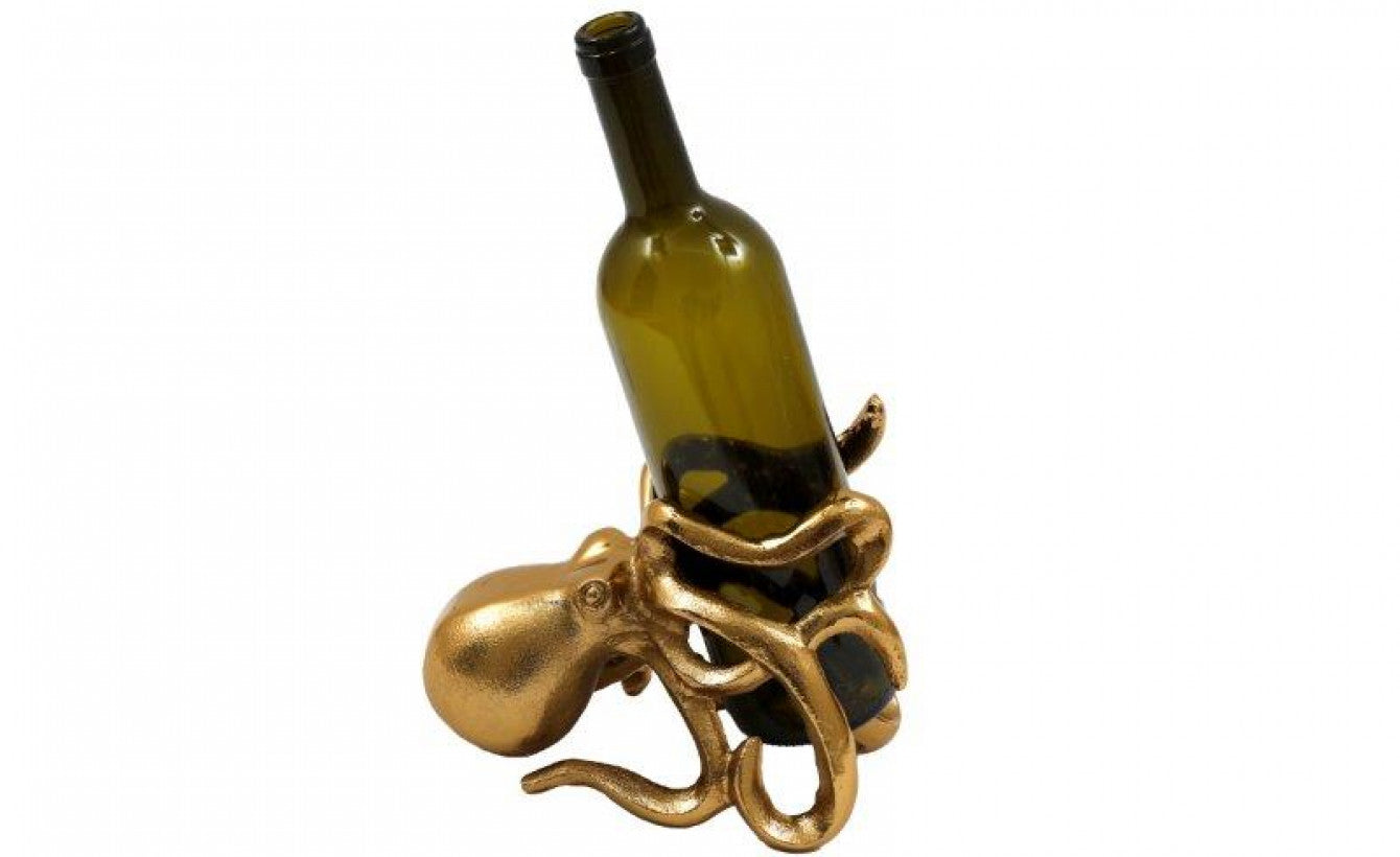 Gold Octopus Wine Bottle Holder