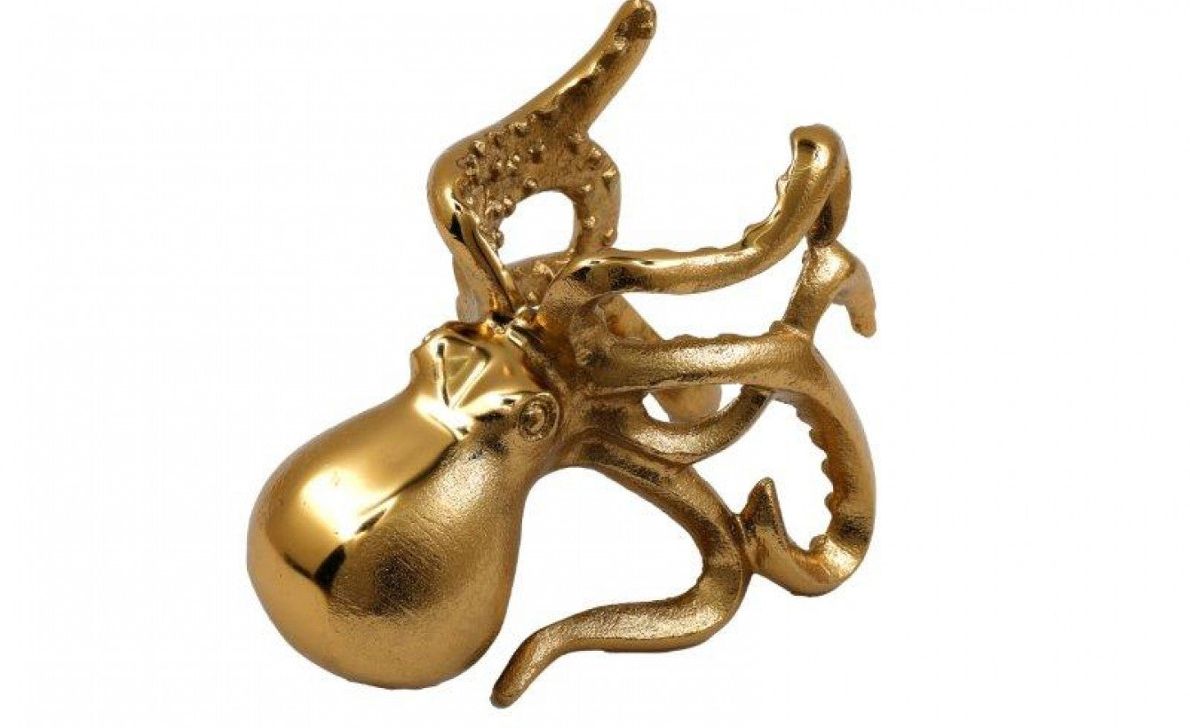 Gold Octopus Wine Bottle Holder