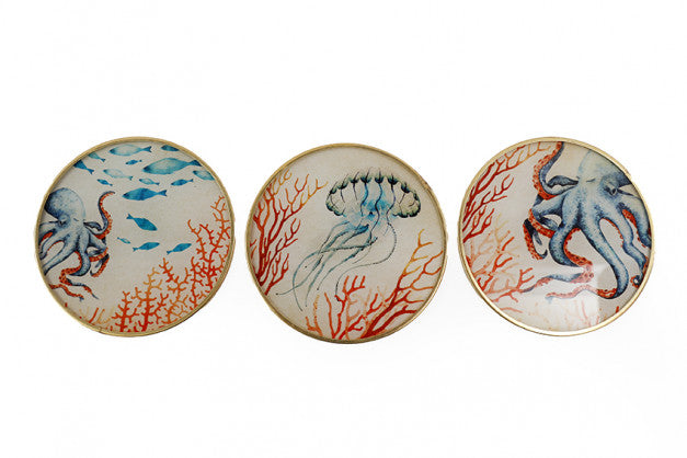10cm Ocean Glass Coaster