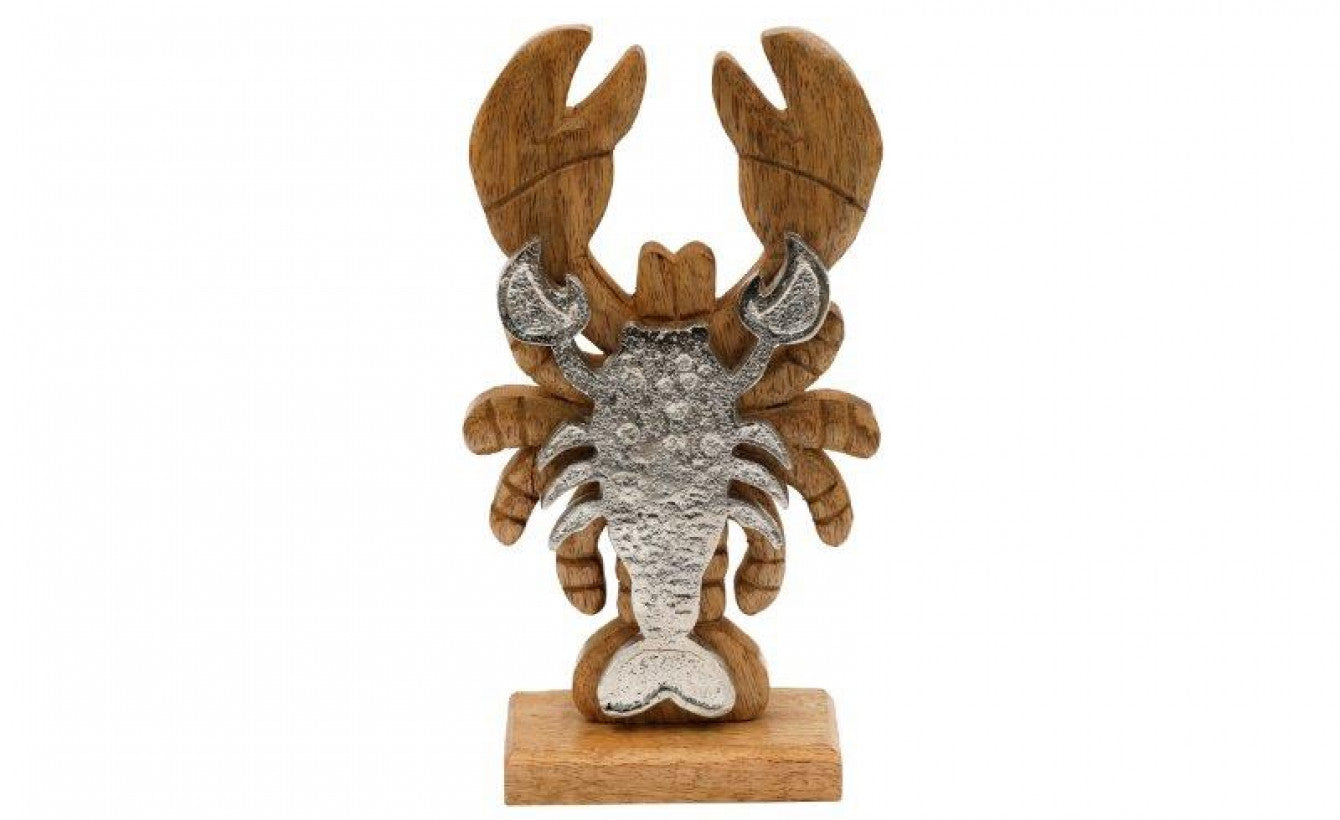 Wood and metal lobster
