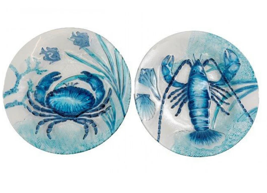 Glass Crab / lobster glass plate