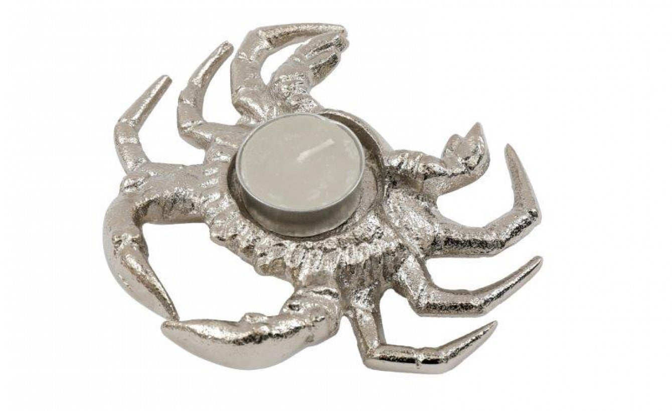 Metal crab t light holder