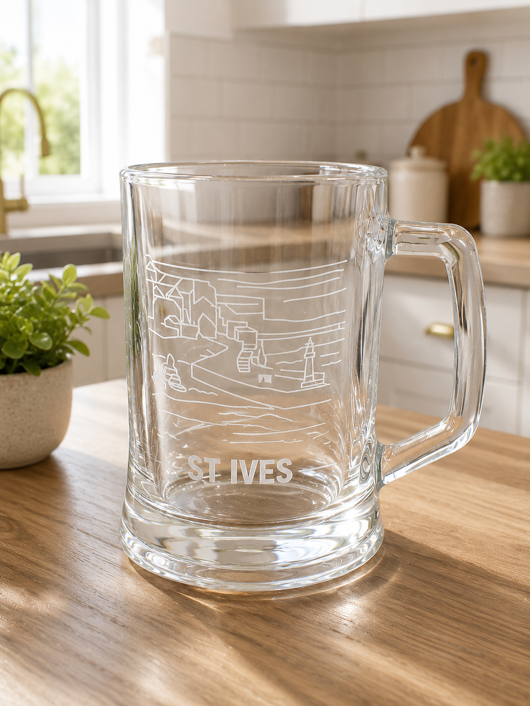 St Ives Sketch Pint Glass
