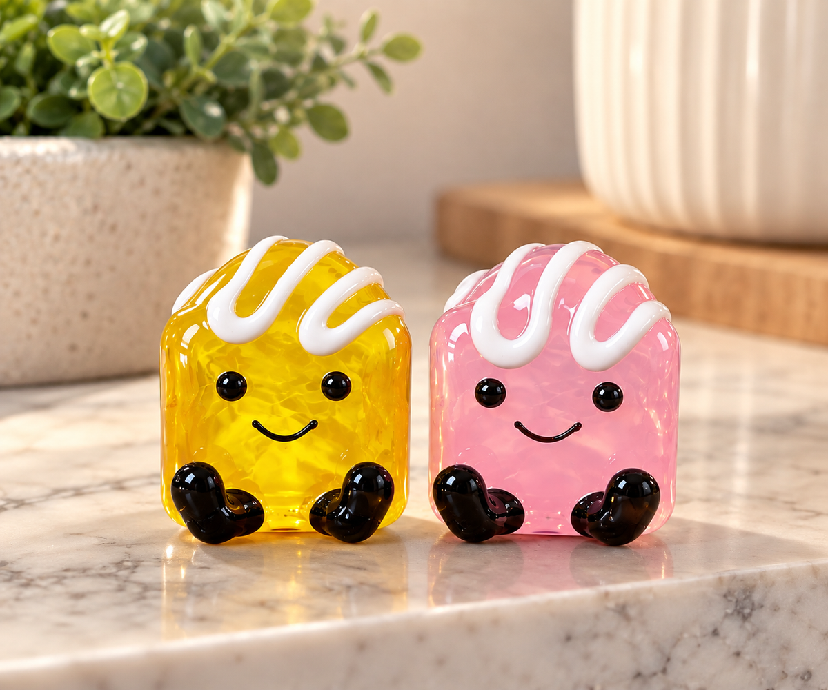 Glass fondant fancy