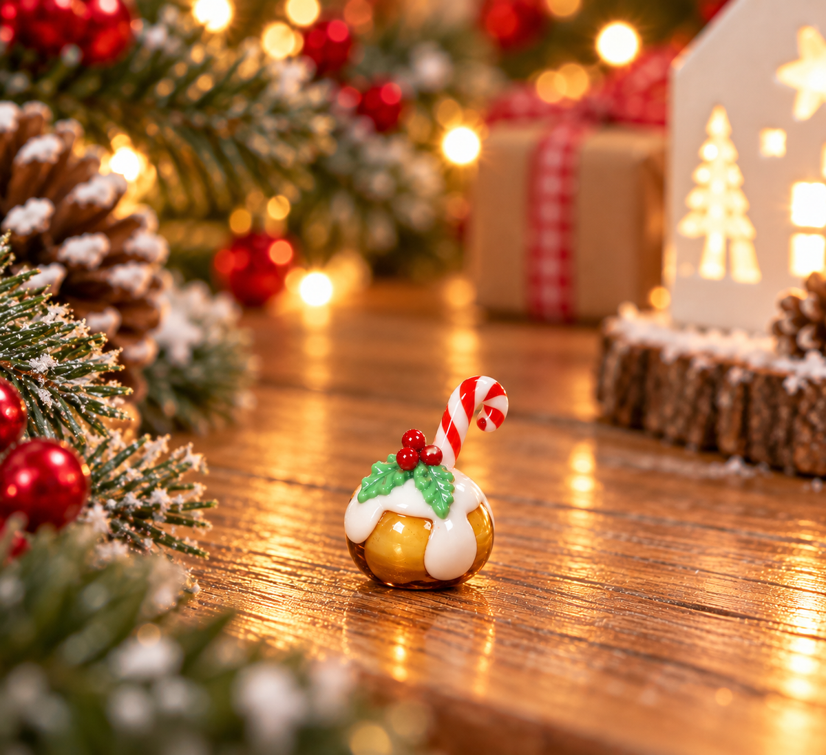 Glass Christmas pudding