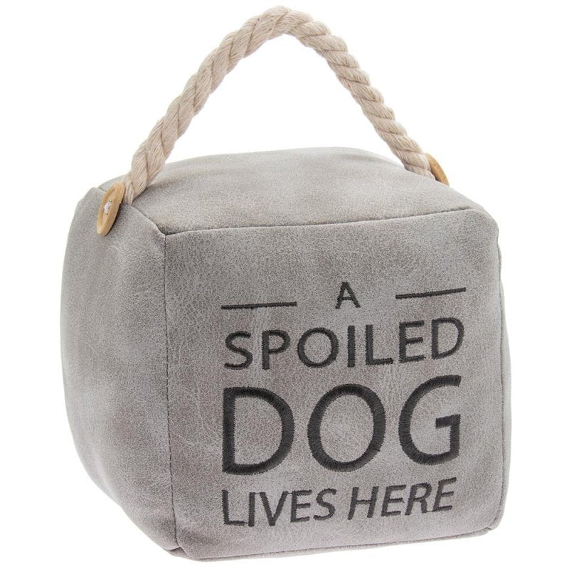 Grey Dog Doorstop