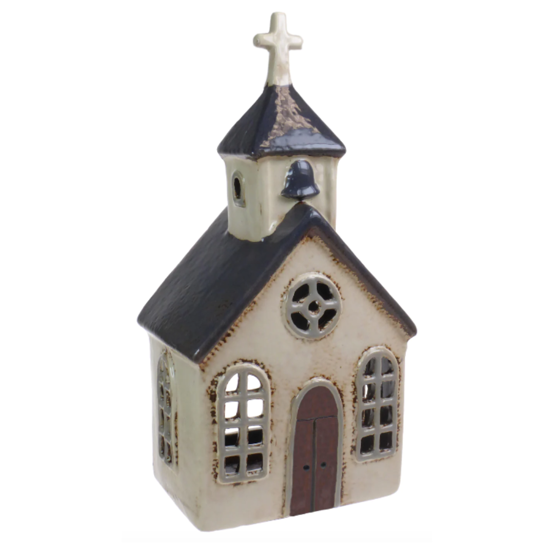 Ceramic tea light church