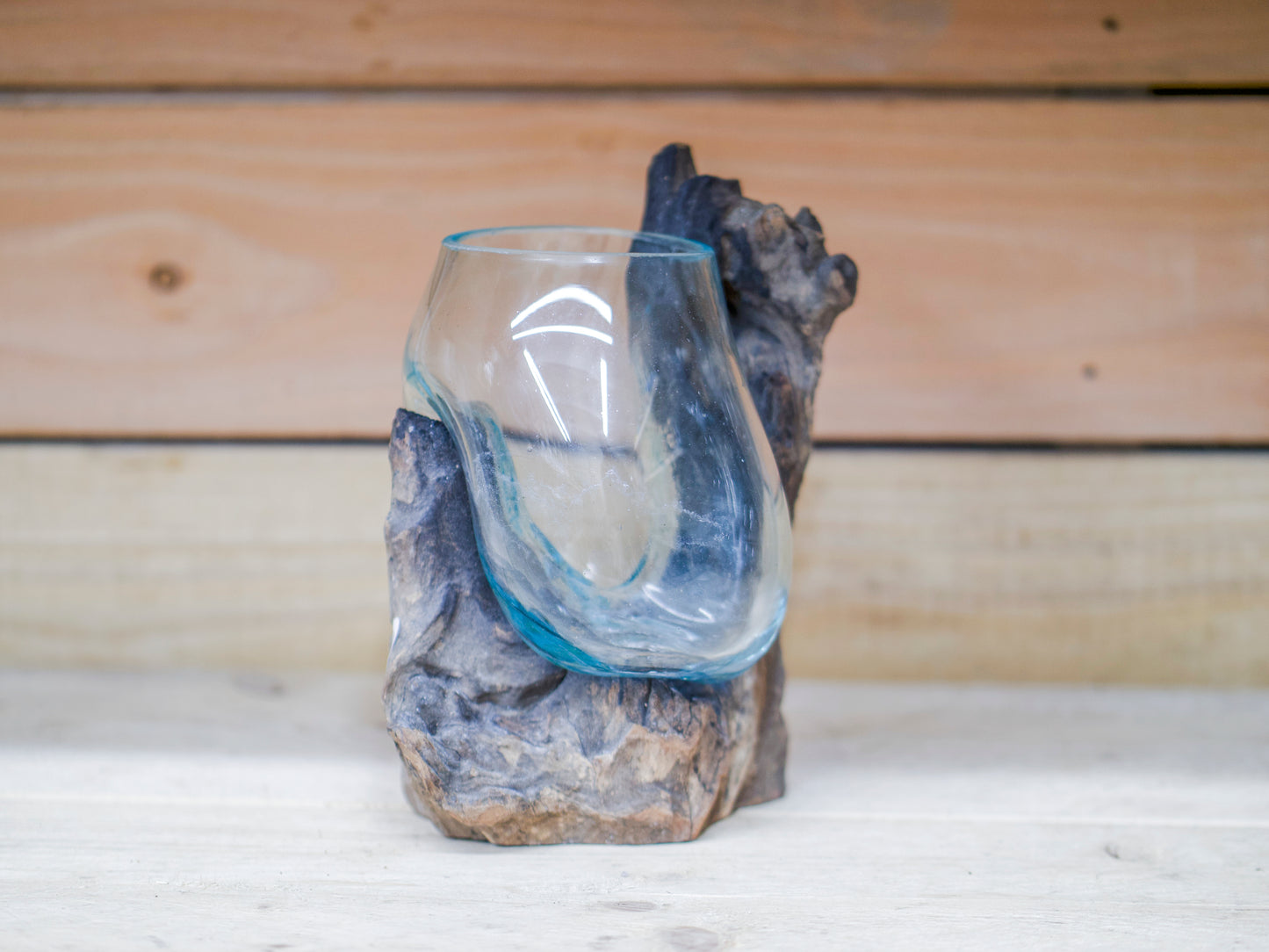 Glass Driftwood Vase