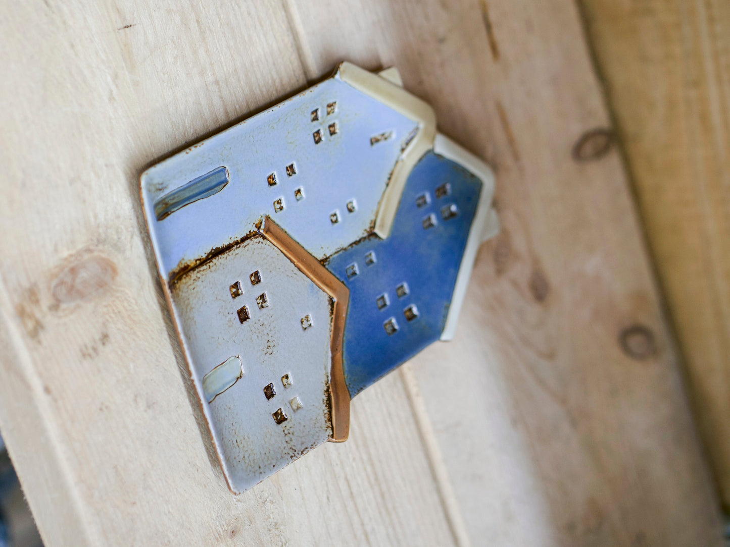 Ceramic Houses Dish 3 houses
