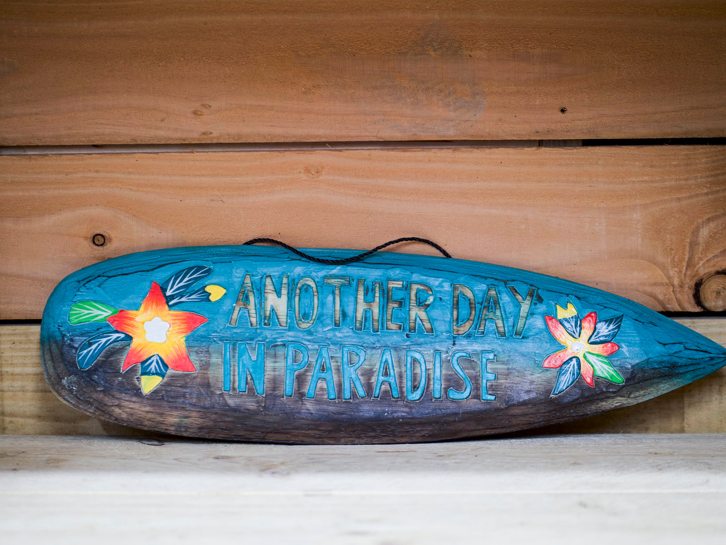 Another Day In Paradise Tiki Sign