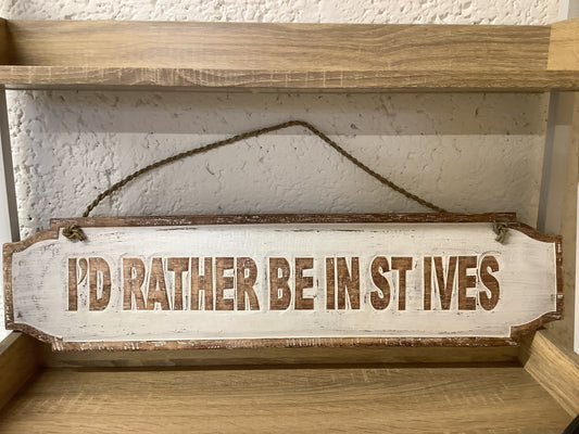 St Ives hanging plaque