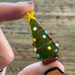 Blown glass Christmas tree