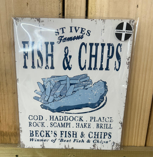 St Ives Fish & Chips Sign