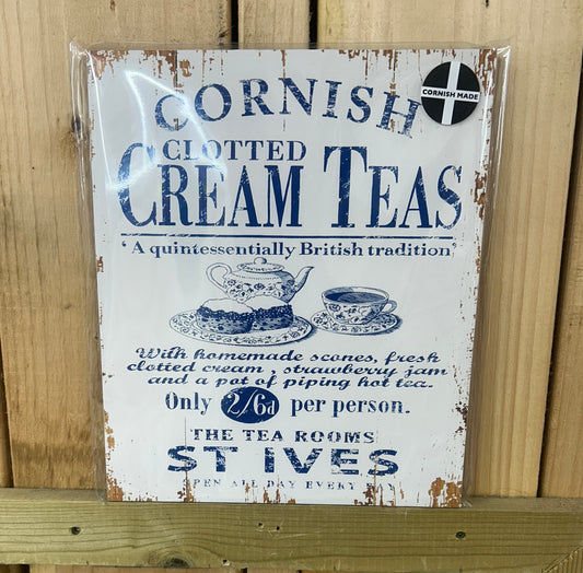 St Ives Cornish Cream Tea Sign