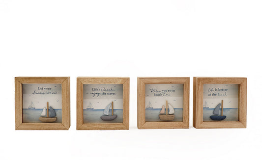 Beach frame wall plaque