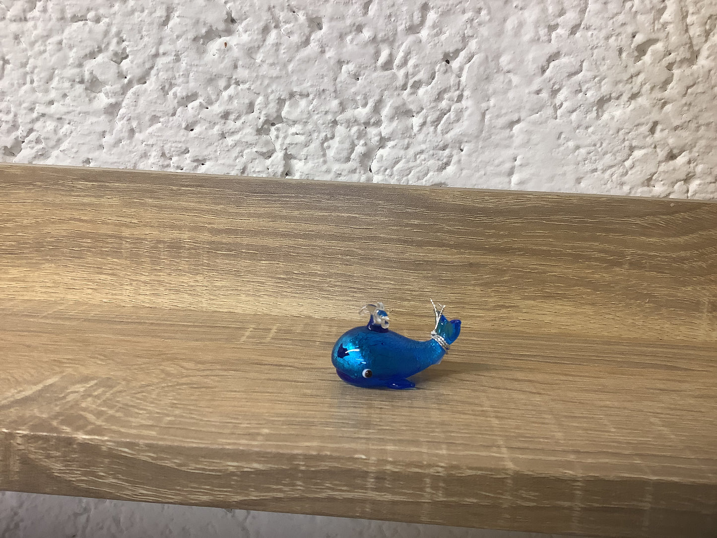 Blue glass whale