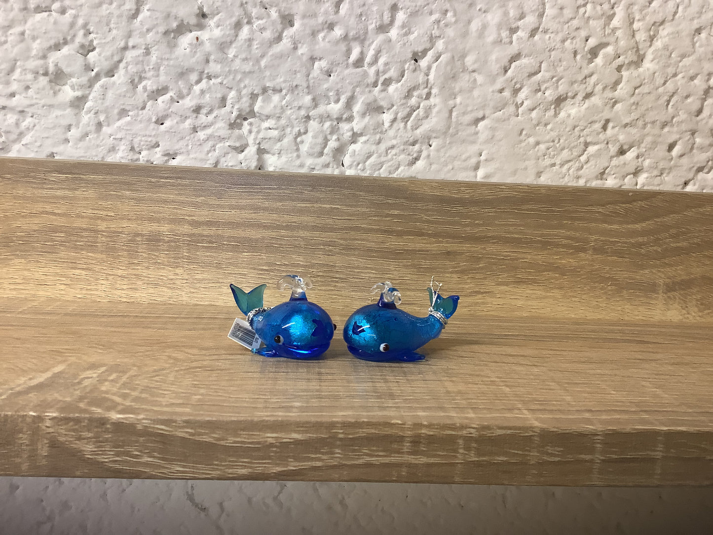 Blue glass whale