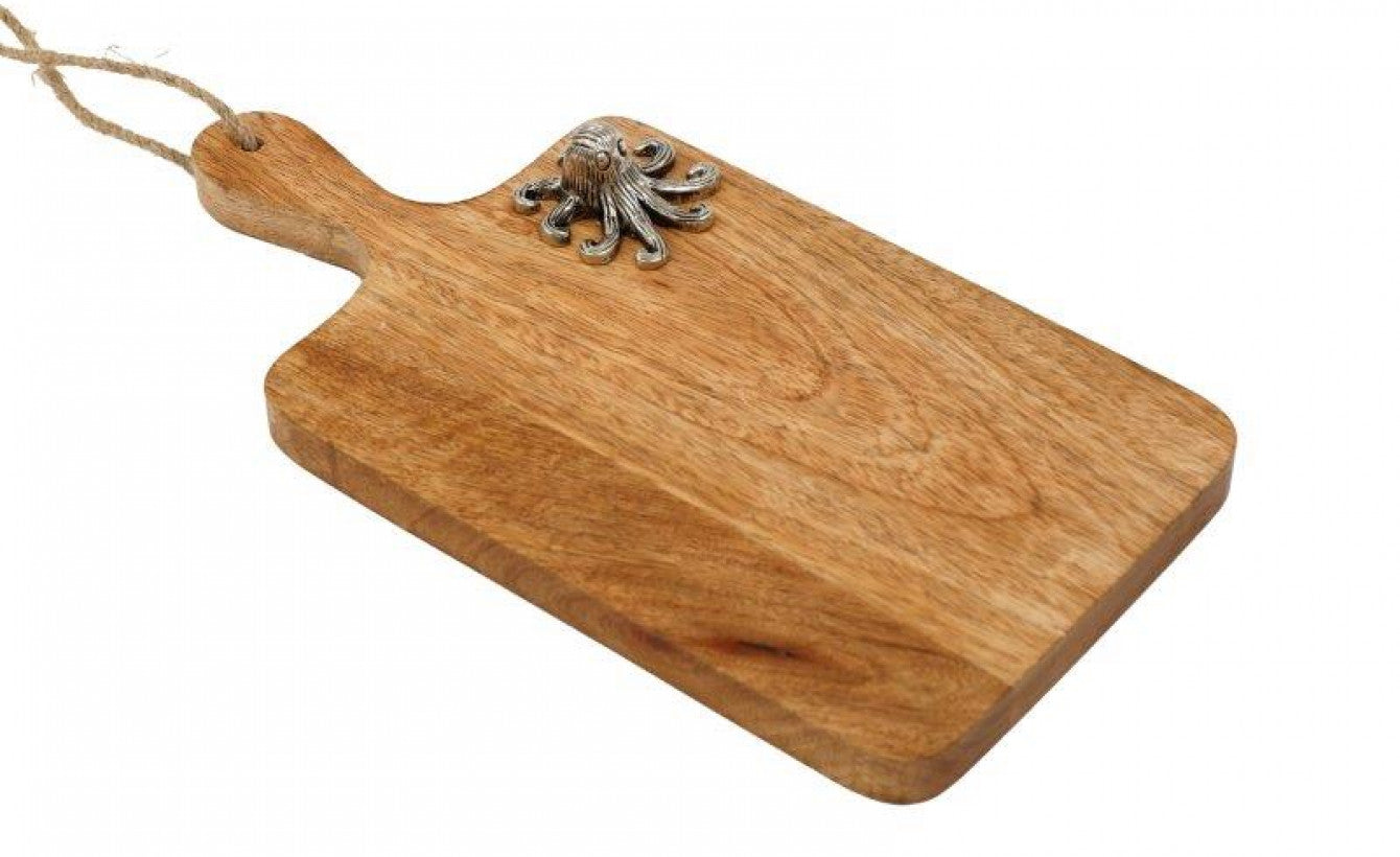octopus  wooden chopping board