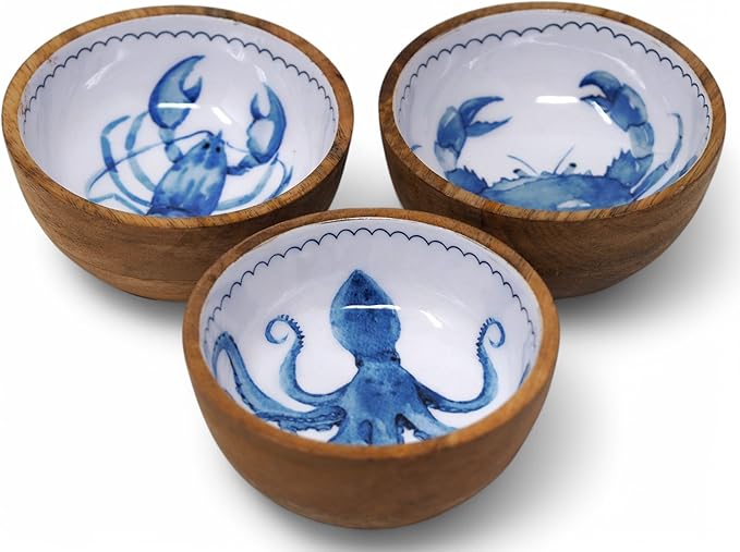 Wooden Sealife bowl