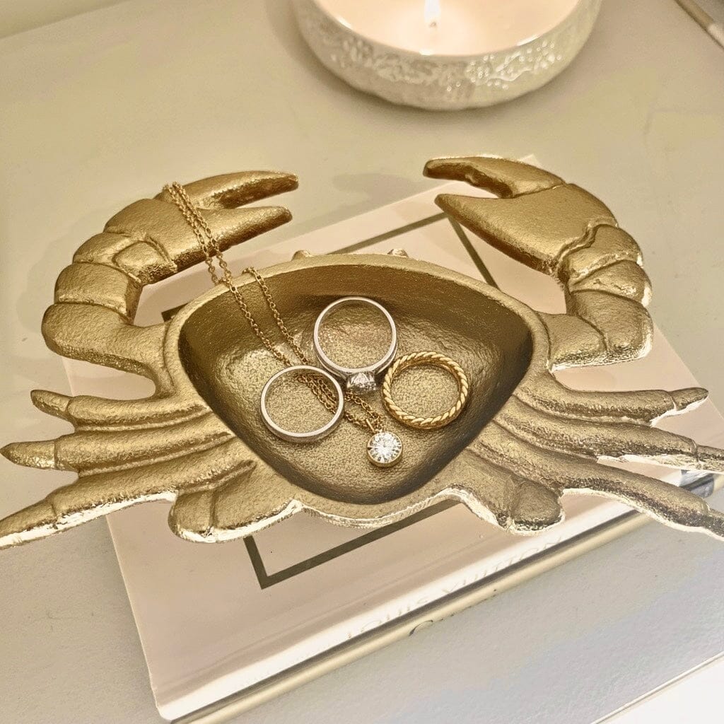 Crab trinket bowl gold