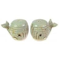 Ceramic whale salt & pepper set