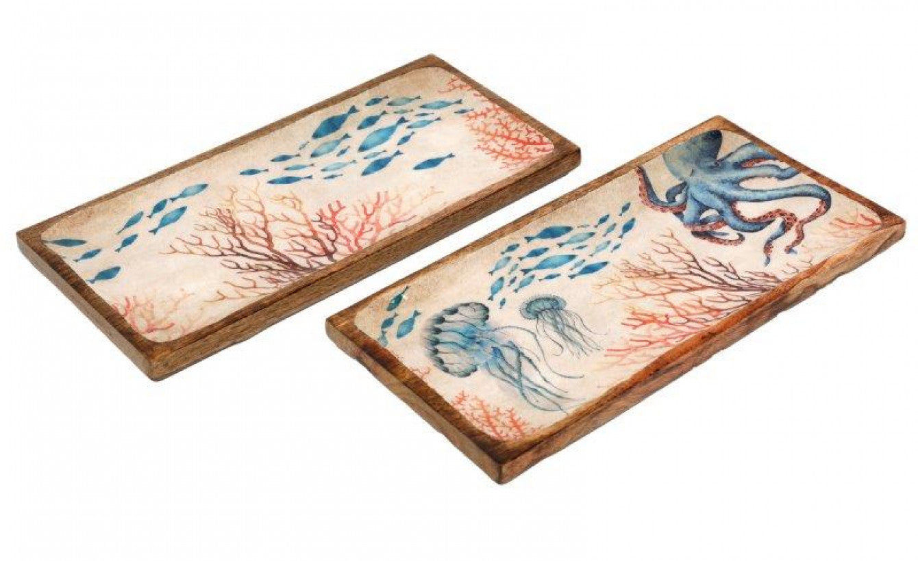 Ocean enamelled  serving tray
