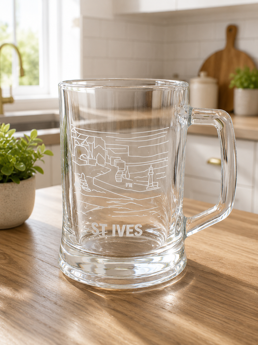 St Ives Sketch Pint Glass
