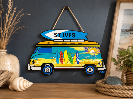 St Ives surf bus wall hanger