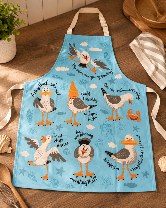 Squawk cotton apron