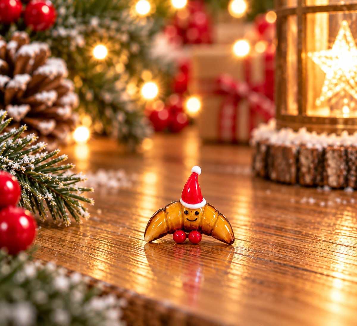 Christmas glass croissant