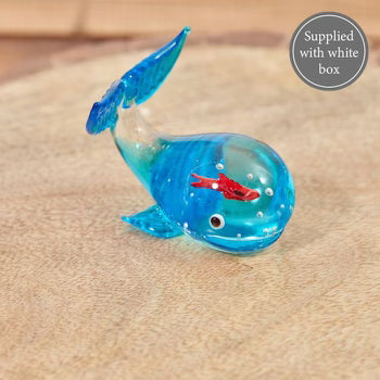 Glass Whale Ornament