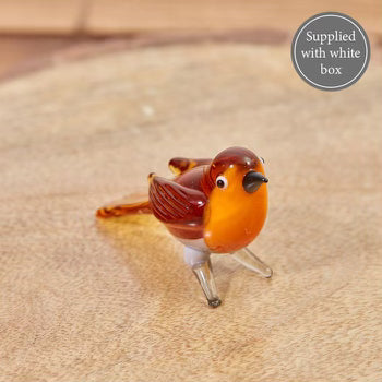 Glass Robin Ornament